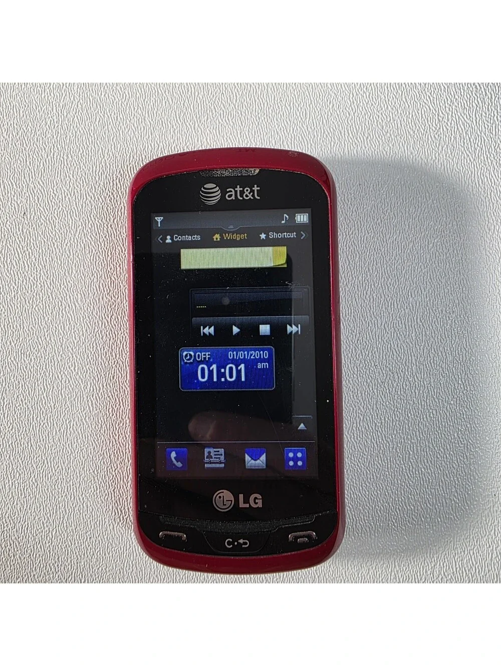 LG Xpression C395 Red Slider 3G Touch Slider Cell Phone Tested